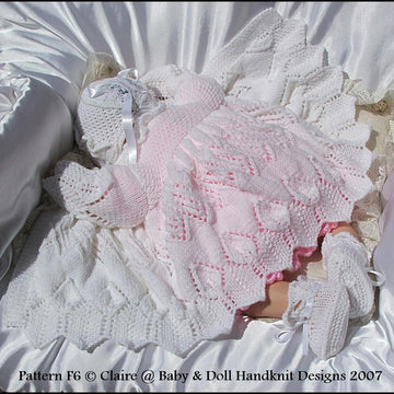 ‘English Country Garden’ Knitting pattern for doll 16-22” or newborn/0-3m baby