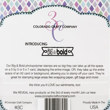 Colorado Craft Company Clear Stamps 6"X6" - Her Own Wings-Big & Bold