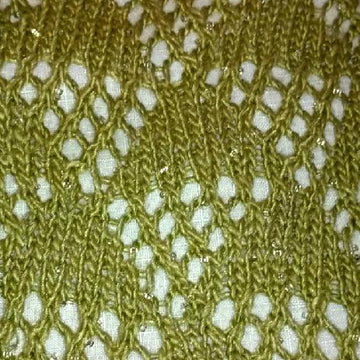 Entrelac Edged Triangle Lace Cowl with Pin