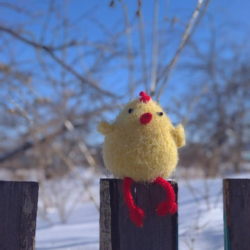 Chick toy knitting pattern