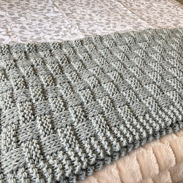 Chunky Basket Weave Blanket / Throw
