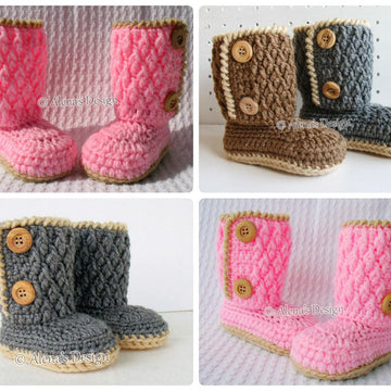 Two-Button Toddler Booties