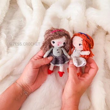 TUTORIEL CROCHET mini poupée GINETTE en Français - modèle patron facile sans couture pdf amigurumi