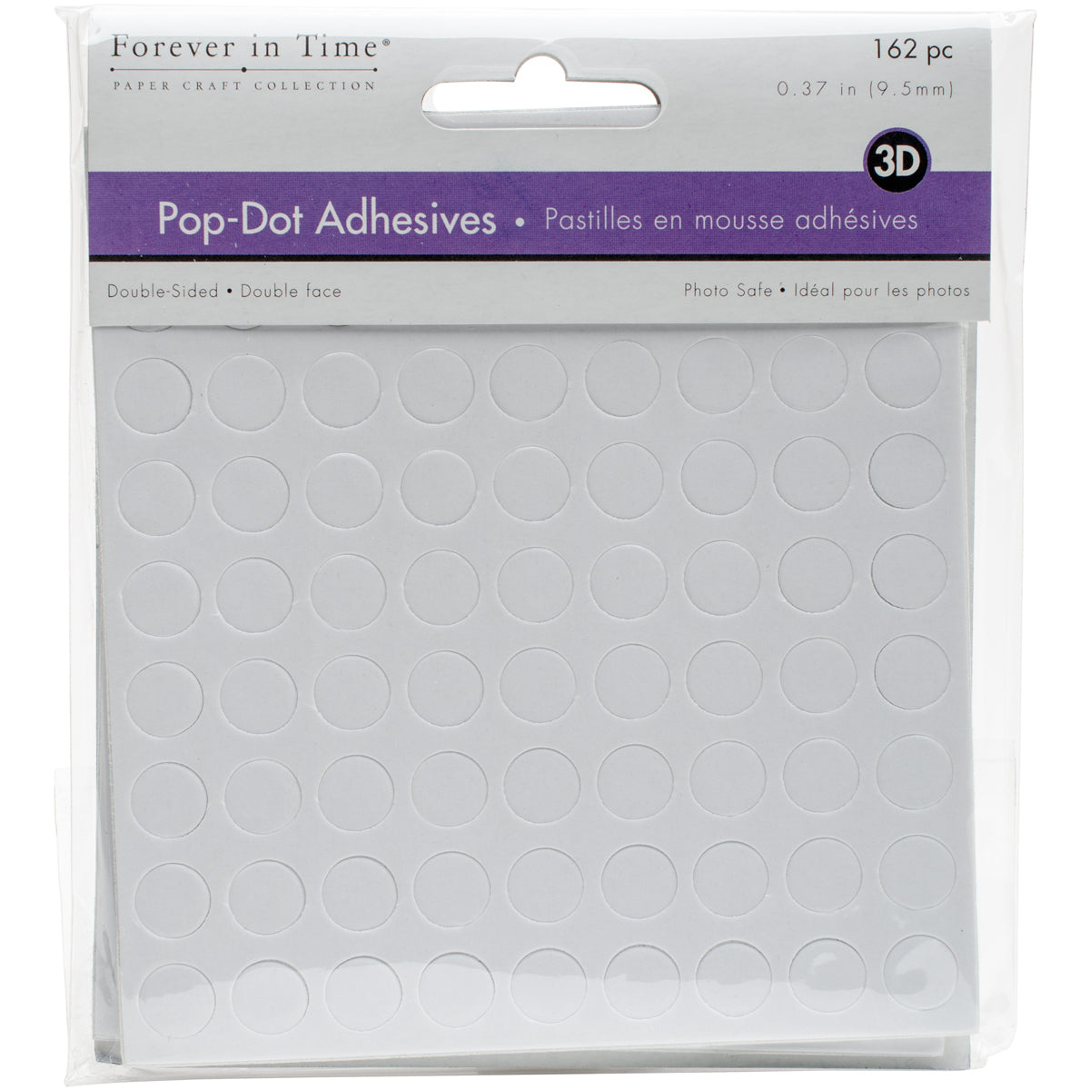 Multicraft Imports MultiCraft 3D Pop Dots Dual-Adhesive Foam Mounts - .375" Round 3.5mm Thick