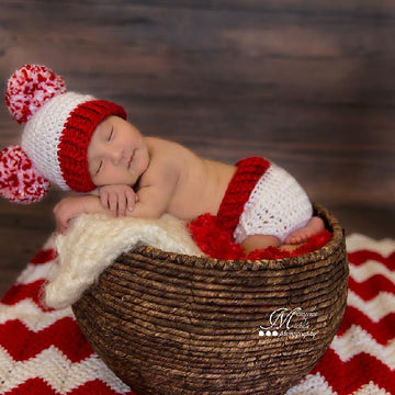 Baby Pom-Pom Hat and Diaper Cover