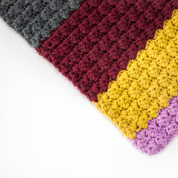 Fall Chic Sedge Stitch Crochet Blanket
