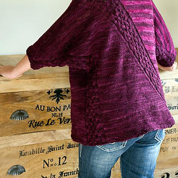 "Ivy" - Bat wing sweater with cables