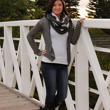 Chevron Hooded Cowl