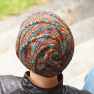 344 Swirl Hat - FreeFreeKnitting Pattern for Men and Women in Valley Yarns BFL Fingering Hand-Dyed