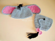 Donkey Baby Hat and Diaper Cover