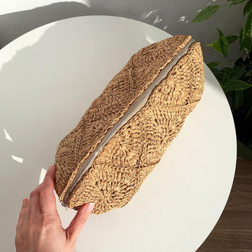 Raffia Cosmetic Bag