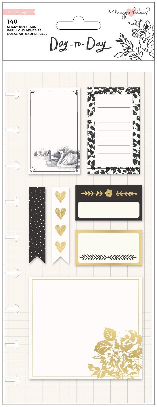 American Crafts Maggie Holmes Day-To-Day Sticky Notes 140/Pkg - Swan