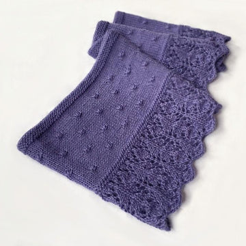 Olivia - lace border loop scarf