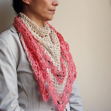 Spring Blossom lace triangle shawl wrap