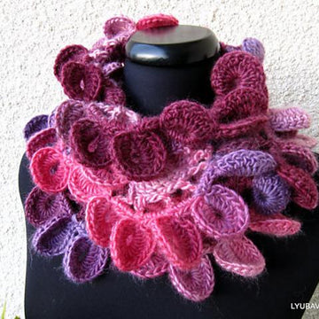 Multicolored "Lyubava" Unique Scarf Tutorial