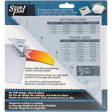 Scor-Pal Scor-Envi Diagonal & Envelope Template - For Scor-Pal