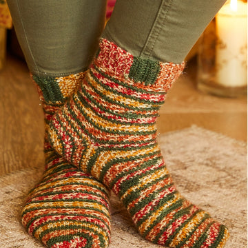 Ember Crochet Socks in West Yorkshire Spinners Signature Sparkle 4ply - Downloadable PDF