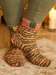Ember Crochet Socks in West Yorkshire Spinners Signature Sparkle 4ply - Downloadable PDF
