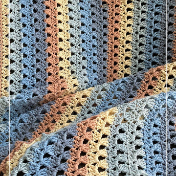 Easy Crochet Modern Granny Blanket Pattern