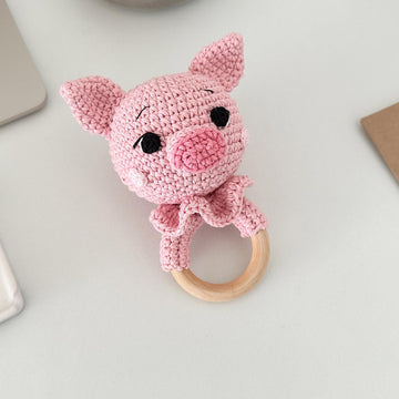 Pig Baby Lovey Blanket & Rattle Crochet Pattern PDF – Cute Stuffed Toy Tutorial