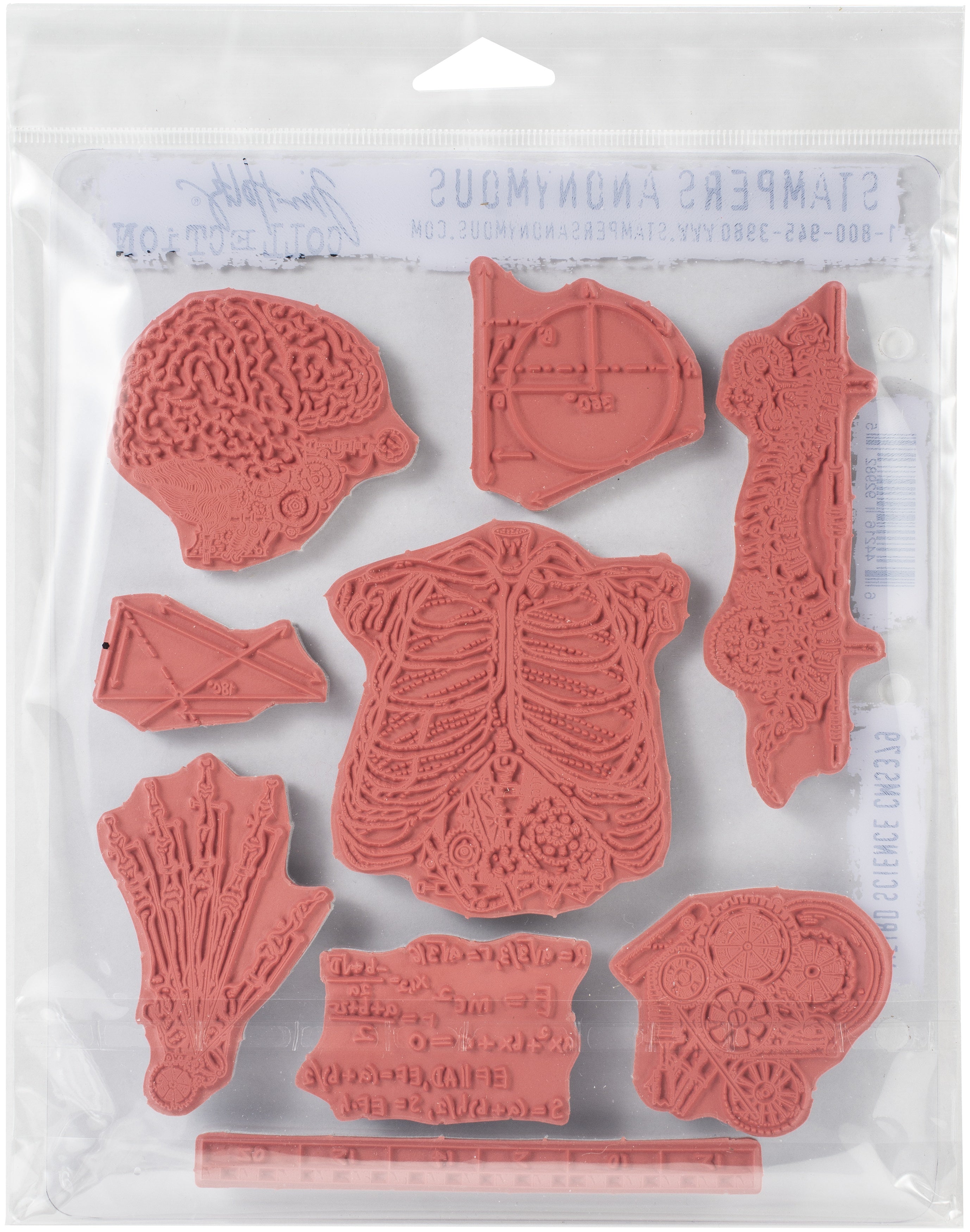 Stampers Anonymous Tim Holtz Cling Stamps 7"X8.5" - Weird Science