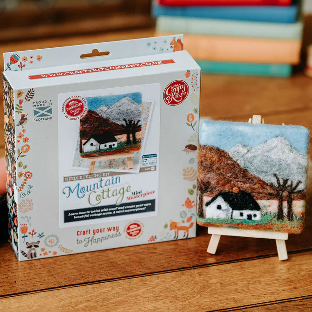 The Crafty Kit Company Ltd Crafty Cottages - Mountain Cottage Needle Felting Kit - 10 x 10cm