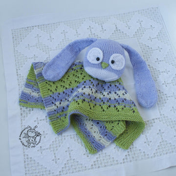 Bunny Toy Baby Lace Blanket