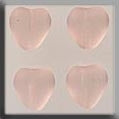 Mill Hill Bead MH12092 - Med Channeled Heart Matte Rosa