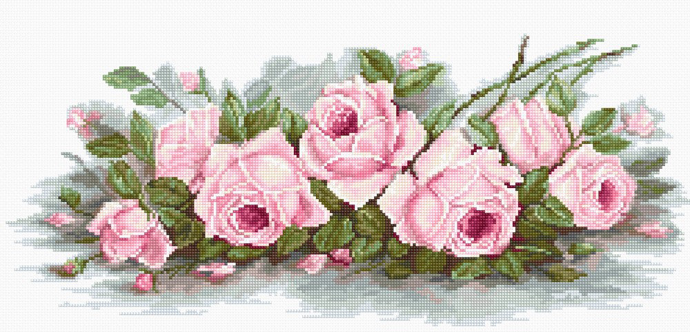 Luca-S Romantic Roses Cross Stitch Kit