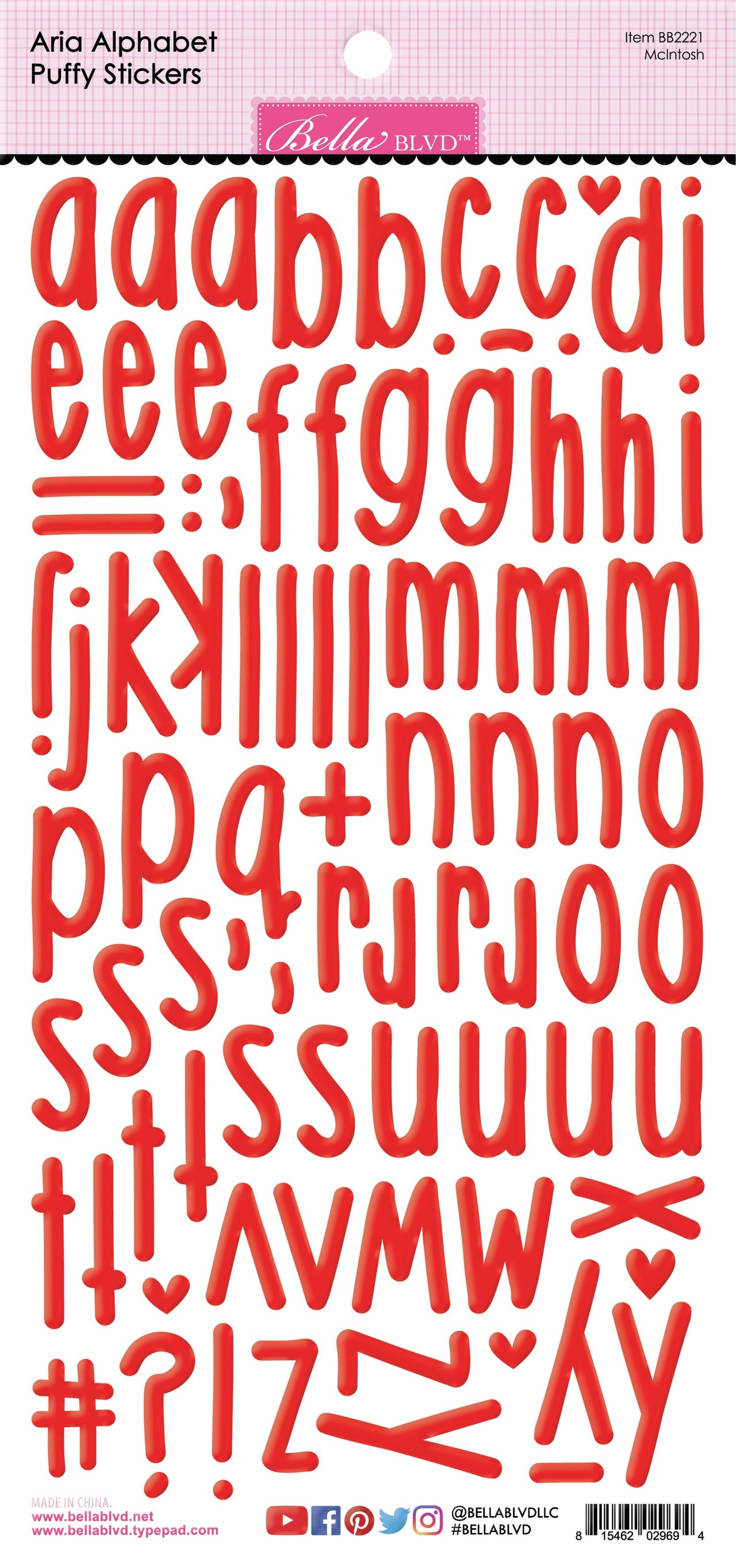 Doodlebug Aria Alpha Puffy Stickers - McIntosh