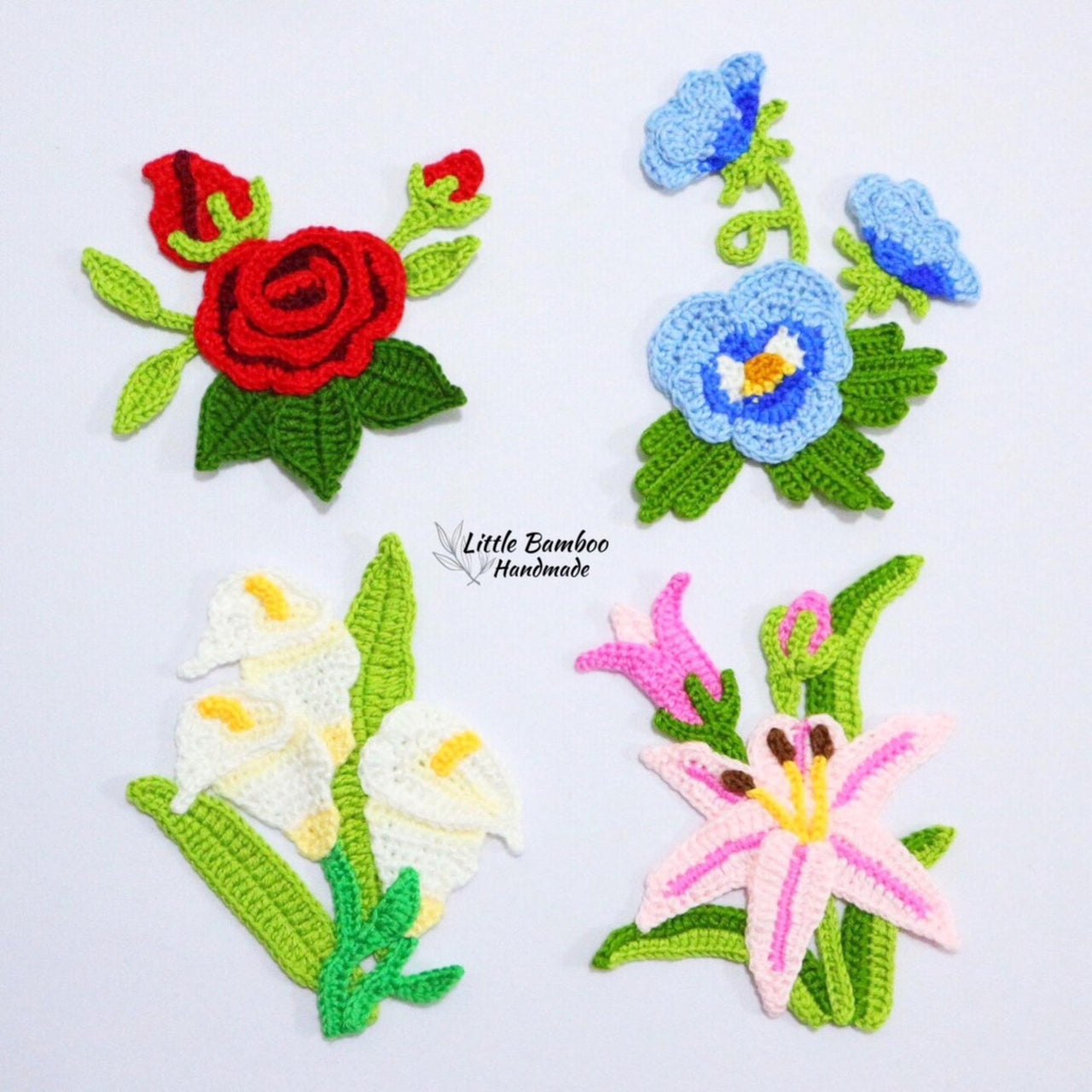 Beautiful Flowers Applique Set