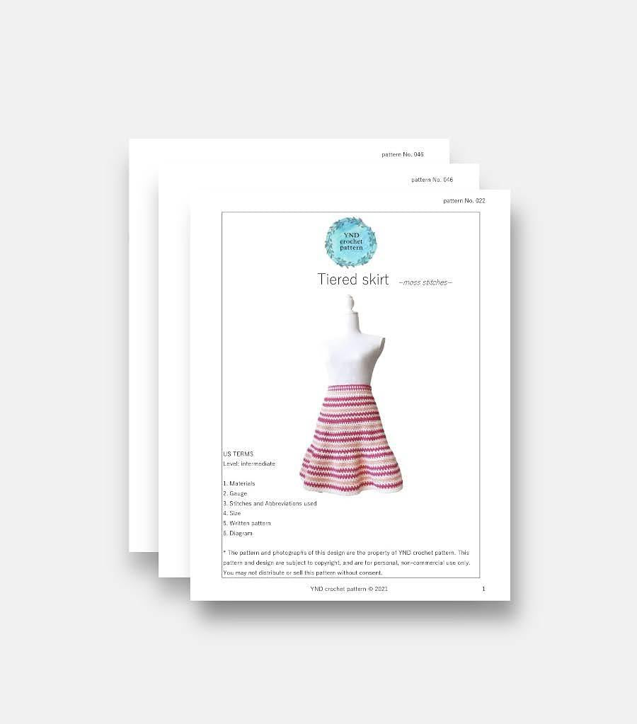 Moss Stitches Tiered skirt