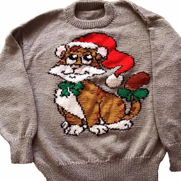 Christmas Ginger Pussy Cat Jumper