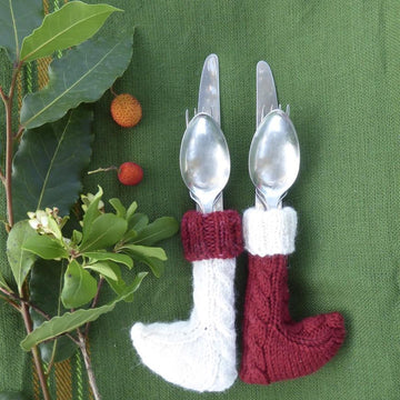 Christmas Elf Stocking Advent Garland & Cutlery Holders