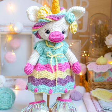 Crochet Toy Clothes Pattern - Outfit "Unicorn" for large toys