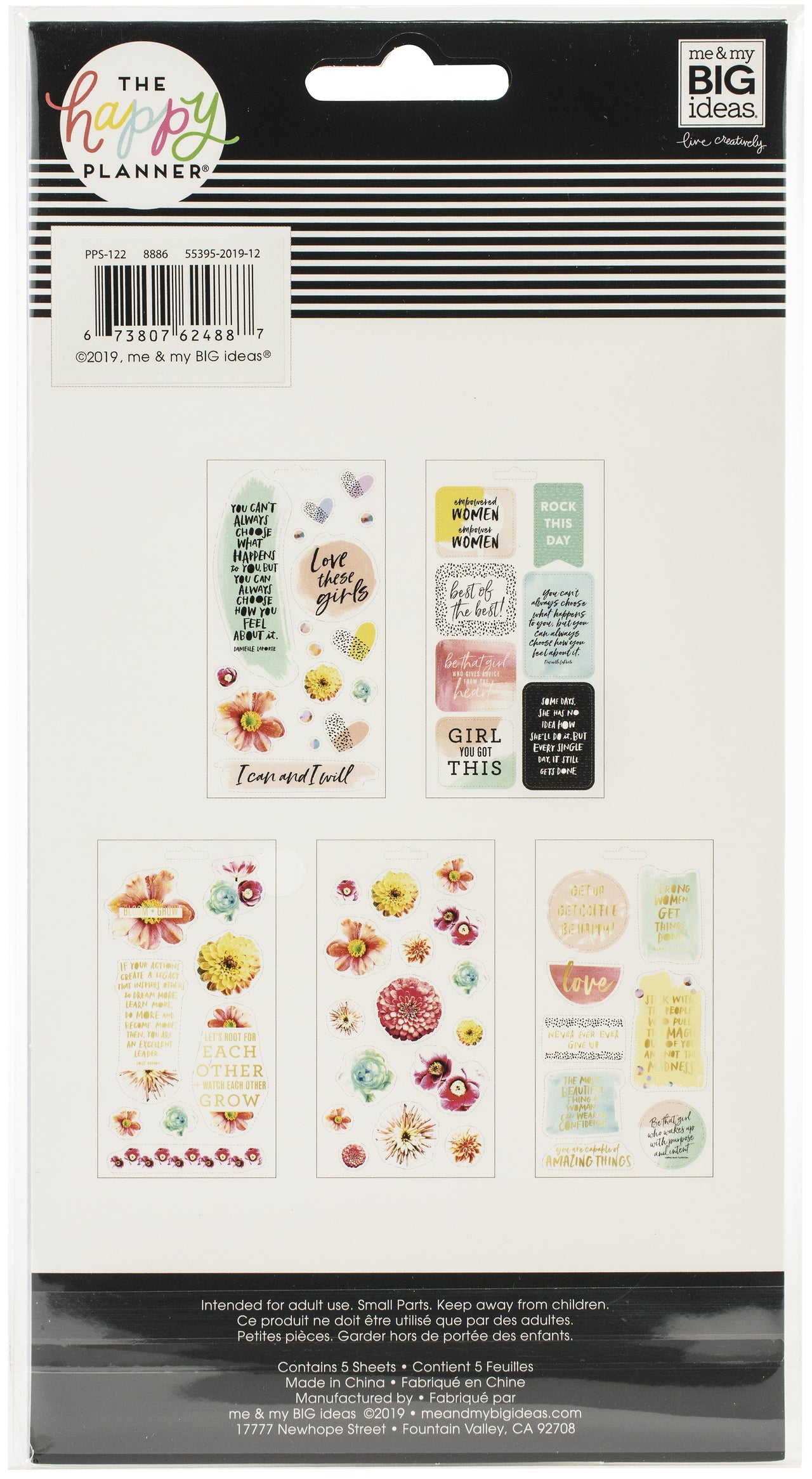 The Happy Planner Stickers 5/Sheets - Empowering Women