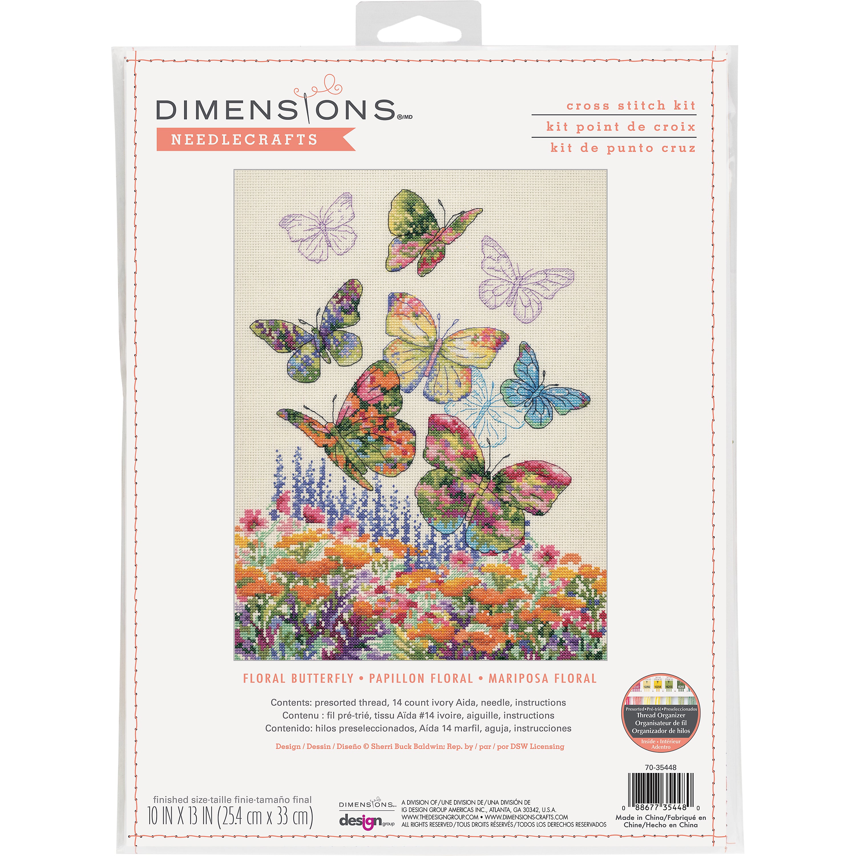 Dimensions Cross Stitch Kit: Floral Butterfly