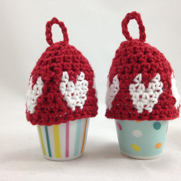 Heart Valentine egg cosy