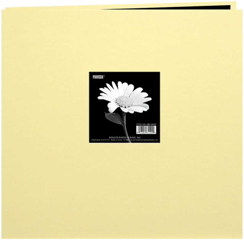 Pioneer Book Cloth Cover Post Bound Album 12"X12" - Soft Yellow