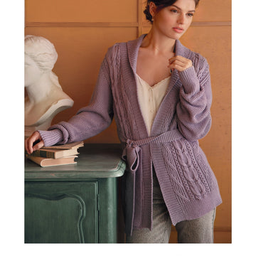 Andante Cable Cardigan in Novita WoollyWood - Downloadable PDF