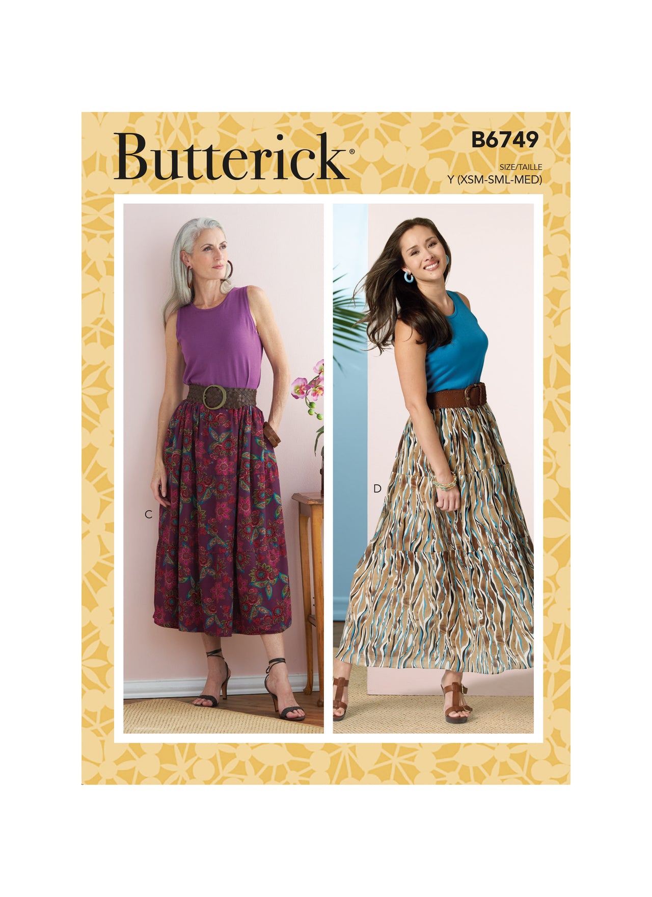 Butterick Misses' Gathered-Waist Skirts B6749 - Sewing Pattern