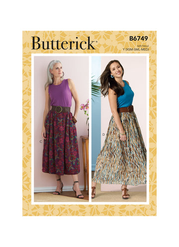 Butterick Misses' Gathered-Waist Skirts B6749 - Sewing Pattern