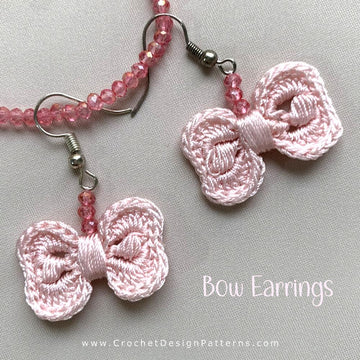 Bow Earrings | Crochet PatternBow Earrings | Crochet Pattern