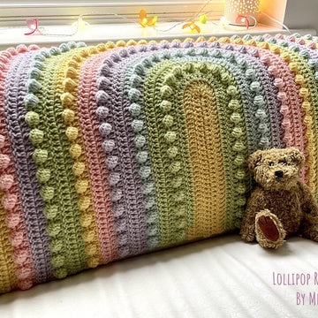 Lollipop Rainbow Blanket by Melu Crochet