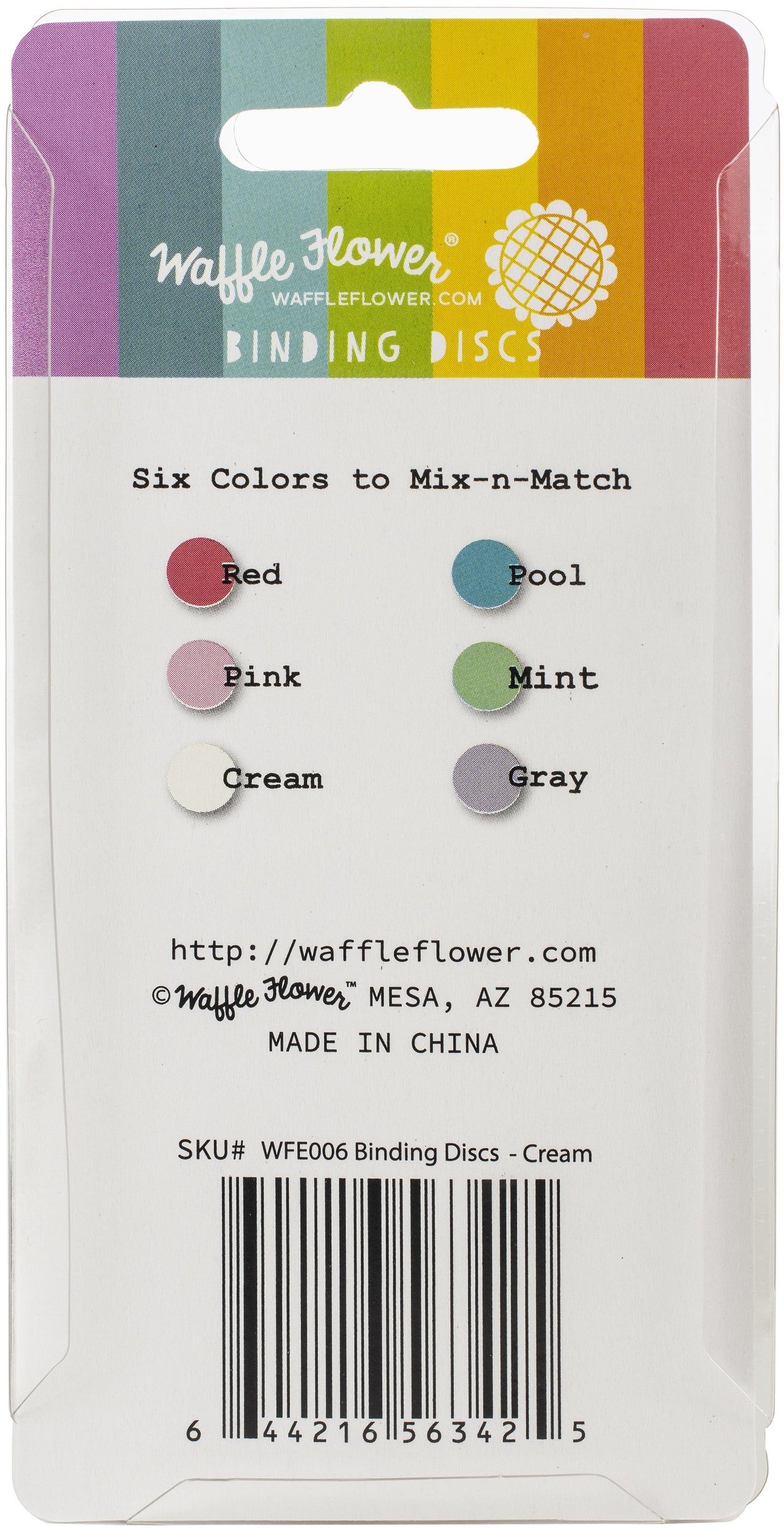 Waffle Flower Crafts Waffle Flower Binding Discs - Cream