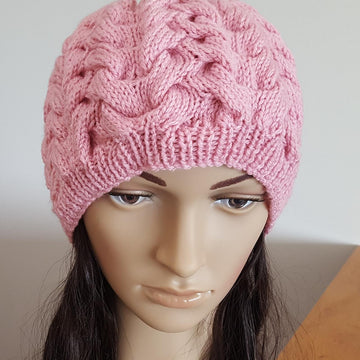 Savannah - cabled scarf and hat