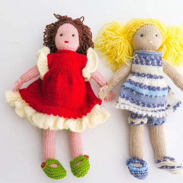 Rose and Bianca Knit Dolls