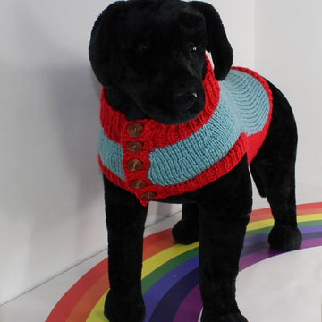Dog Chunky 2 Colour Side Button Coat
