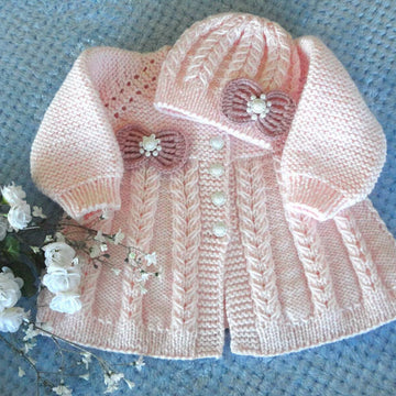 Cables Baby Jacket Knitted Baby Cardigan Baby Sweater Baby Coat