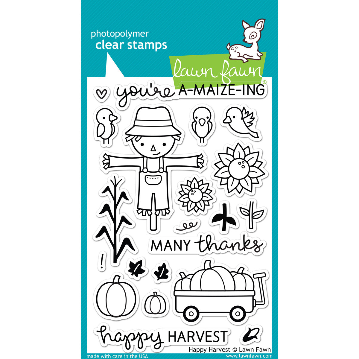 Lawn Fawn Clear Stamps 4"X6" - Happy Harvest